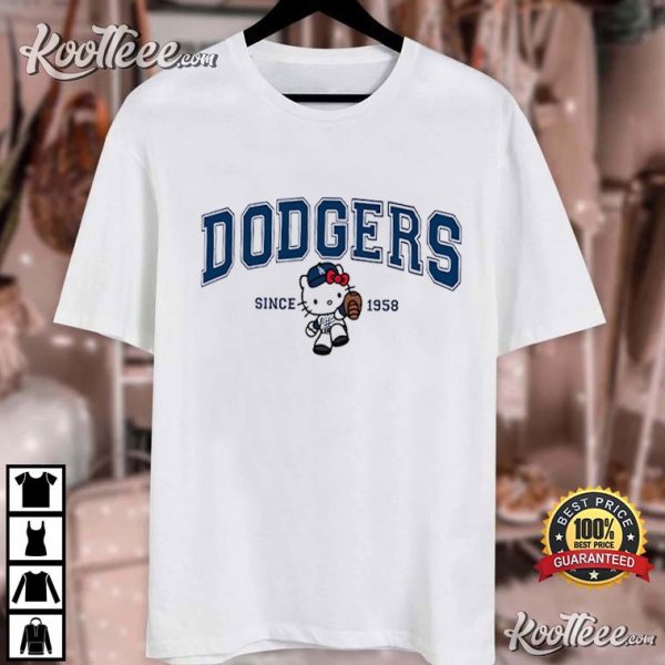 LA Dodgers Hello Kitty Since 1958 T-Shirt