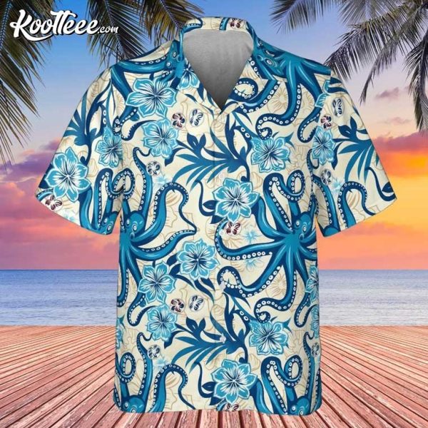 Octopus Blue Ocean Aloha Hawaiian Shirt