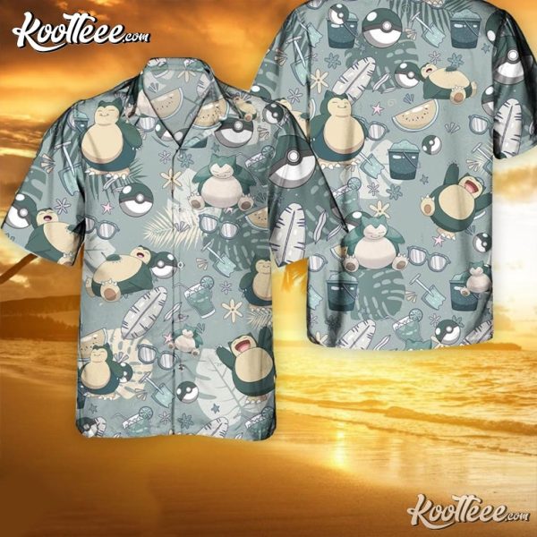 Snorlax Gifts For Pokemon Fans Hawaiian Shirt