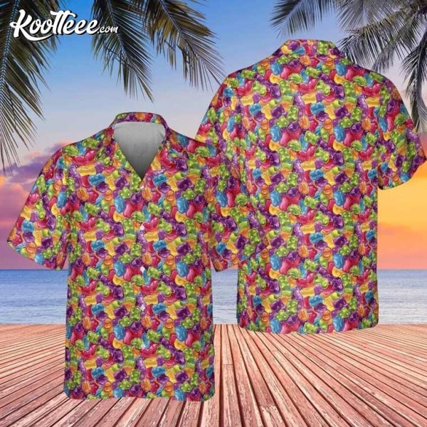 Rainbow Gummy Jelly Candy Hawaiian Shirt