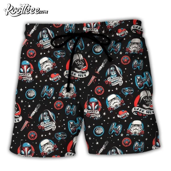 Darth Vader Storm Trooper Dark Side Beach Shorts