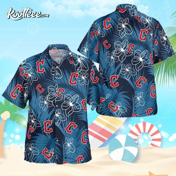 Cleveland Guardians Flower Hawaiian Shirt and Shorts