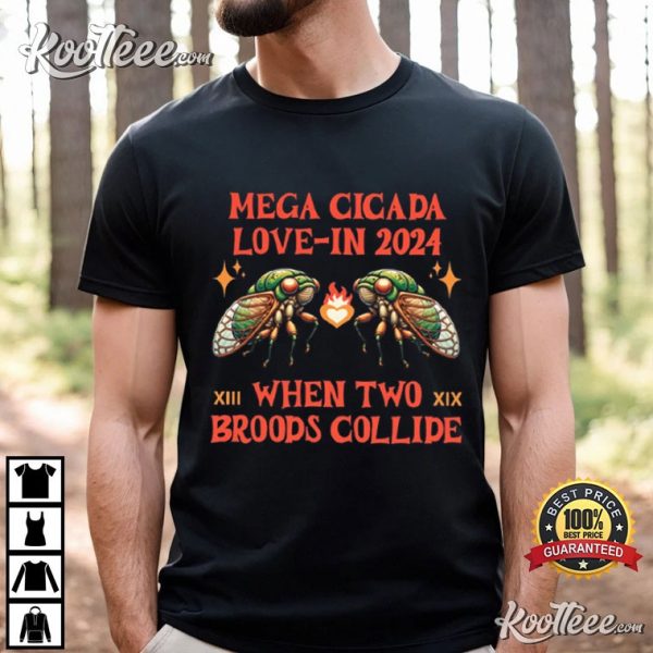 Cicada Love-In 2024 Brood XIII Brood XIX Collide T-Shirt