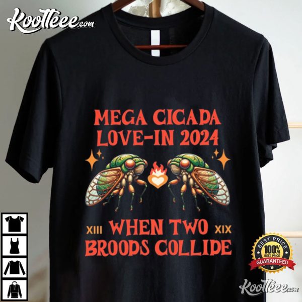 Cicada Love-In 2024 Brood XIII Brood XIX Collide T-Shirt