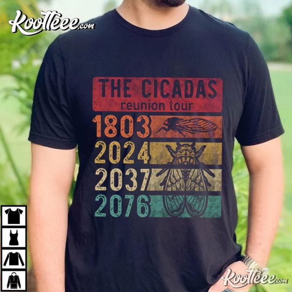 The Cicadas Reunion Tour Cicada Broods T-Shirt