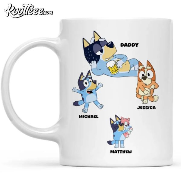 Best Dad Ever Bluey Family Father’s Day Personalized Mug