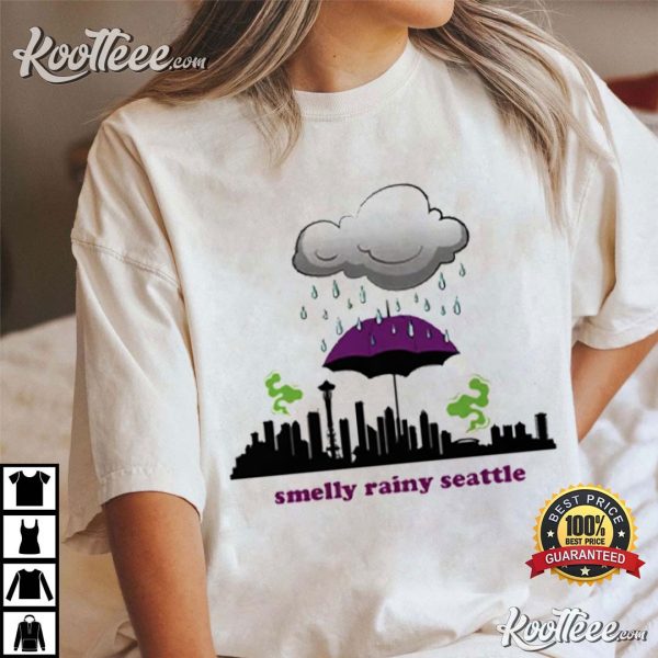 Washington Huskies Smelly Rainy Seattle T-Shirt