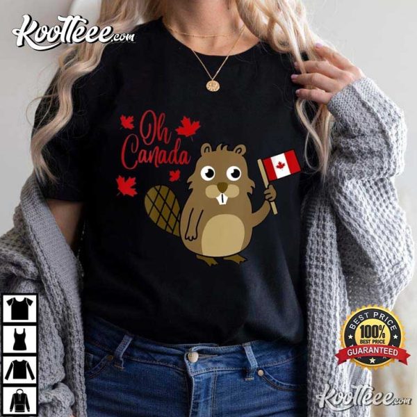 Happy Canada Day Funny Canadian Groundhog T-Shirt