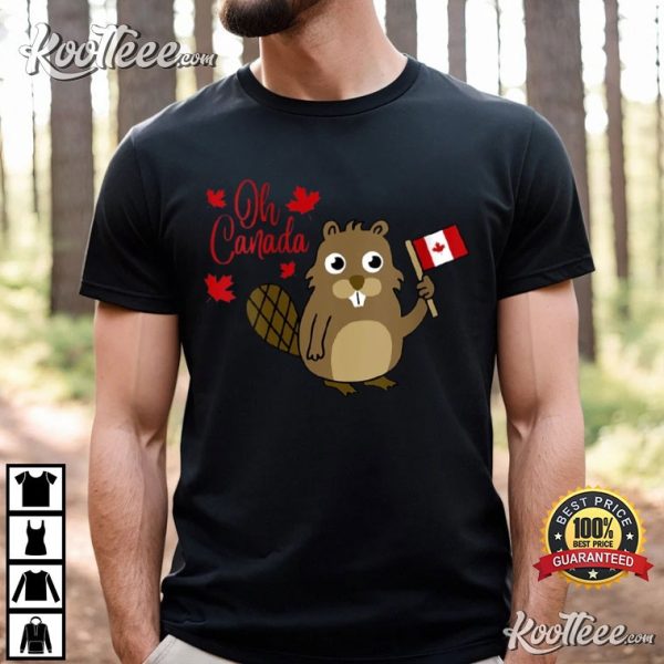 Happy Canada Day Funny Canadian Groundhog T-Shirt