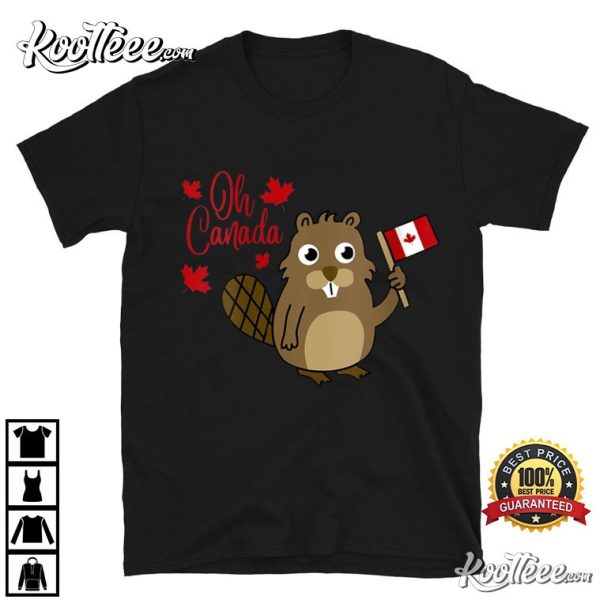 Happy Canada Day Funny Canadian Groundhog T-Shirt