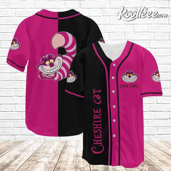 Cheshire Cat Alice In Wonderland Custom Name Baseball Jersey