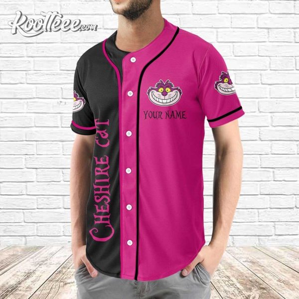 Cheshire Cat Alice In Wonderland Custom Name Baseball Jersey