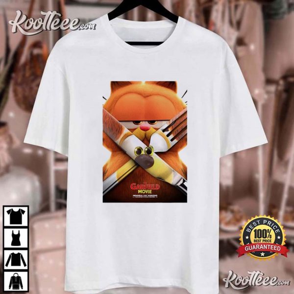 The Garfield Movie Poster Deadpool And Wolverine Style T-Shirt