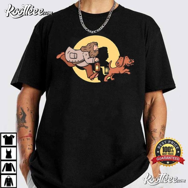 Hagrid And Fluffy The Adventures Of Tintin Style T-Shirt