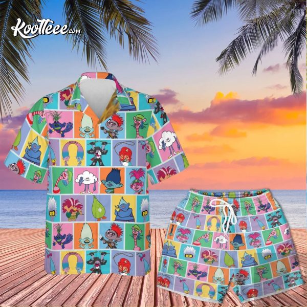 Trolls Birthday Movie Gift Hawaiian Shirt And Shorts