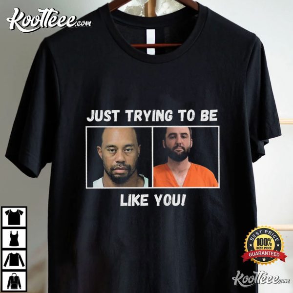 Tiger Woods Scottie Scheffler Mugshot Funny Golf T-Shirt