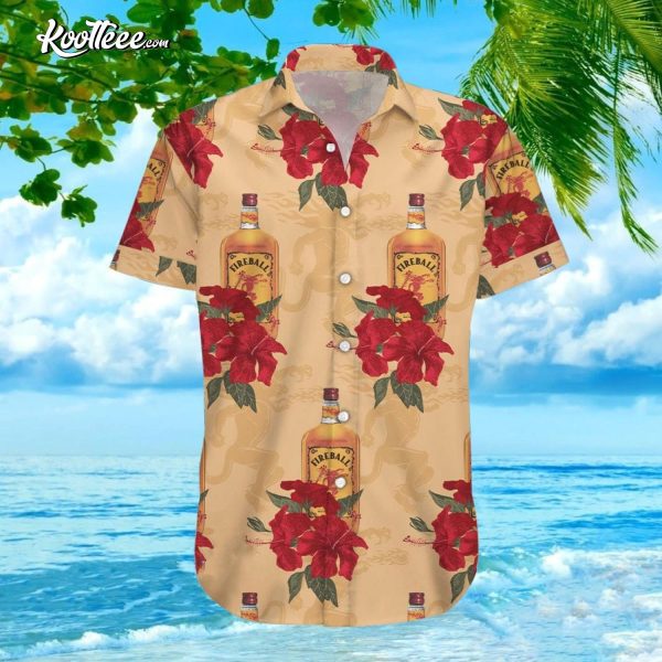 Fireball Whisky Summer Hawaiian Shirt