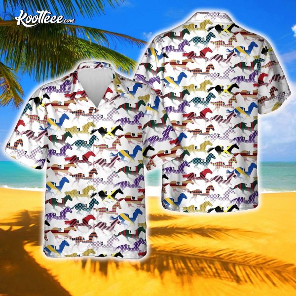 Horse Races Jockey Silks Pattern Hawaiian Shirt