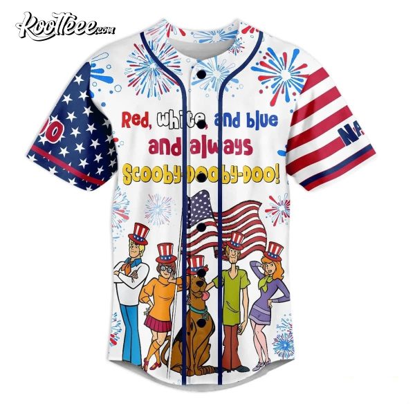 Independence Day Red White And Blue And Always Scooby-Doo Baseball Jersey