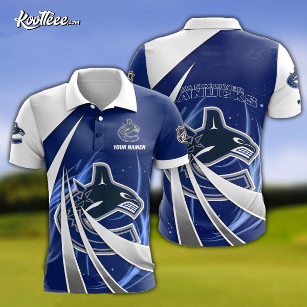 Vancouver Canucks Custom Name Polo Shirt