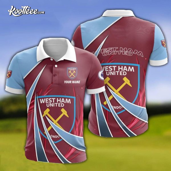 West Ham United FC Custom Name Polo Shirt