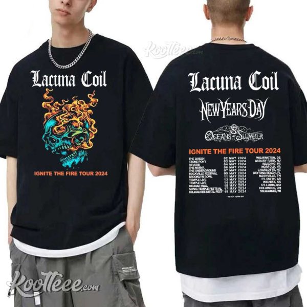 Lacuna Coil Ignite The Fire Tour 2024 T-Shirt