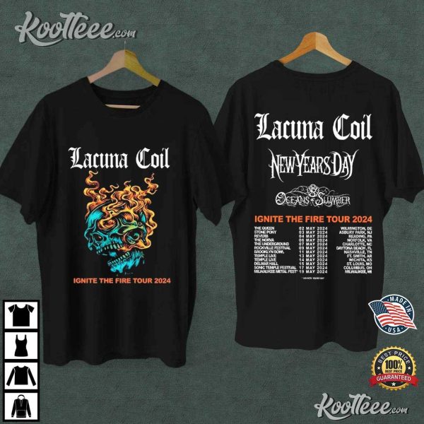 Lacuna Coil Ignite The Fire Tour 2024 T-Shirt