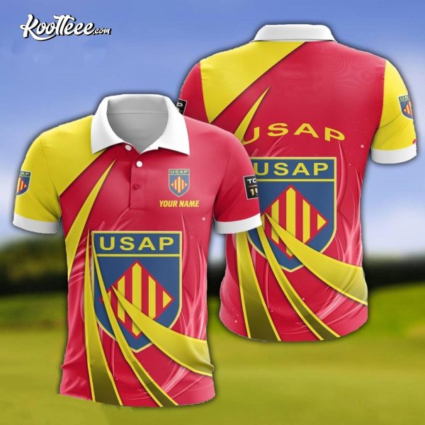 USA Perpignan Personalized Name 3D Polo Shirt