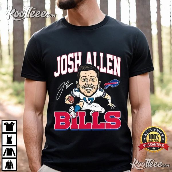 Josh Allen 17 Buffalo Bills Signature T-Shirt