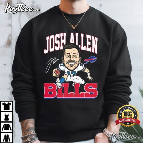 Josh Allen 17 Buffalo Bills Signature T-Shirt