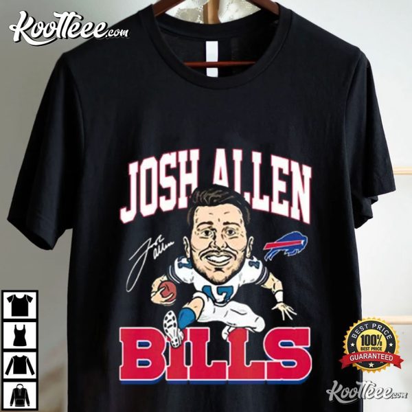 Josh Allen 17 Buffalo Bills Signature T-Shirt