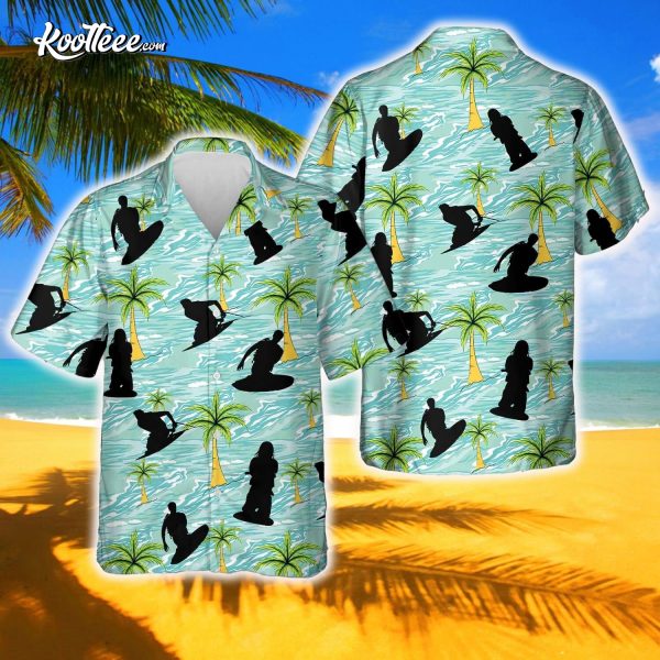 Kneeboarding Silhouette Hawaiian Shirt