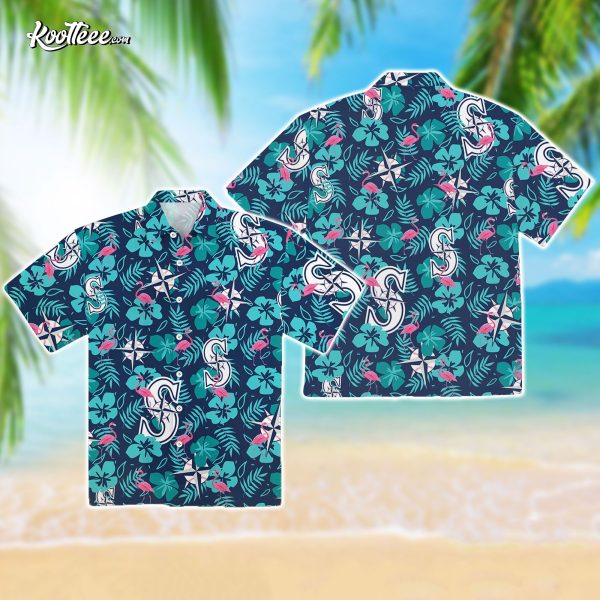 Seattle Mariners Flamingo Aloha Hawaiian Shirt