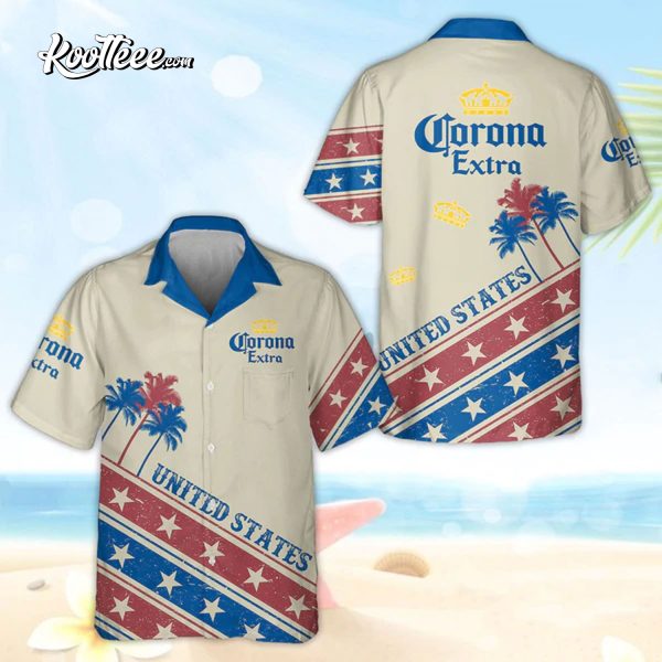 Corona Extra Aloha 4th Of July Patriotic Hawaiian Shirt