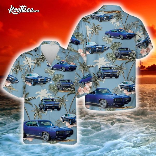 Pontiac GTO 1969 Blue Hawaiian Shirt