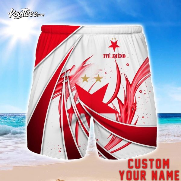 SK Slavia Praha Personalized Name Hawaiian Shorts