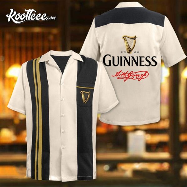 Guinness Vintage Beige Hawaiian Shirt