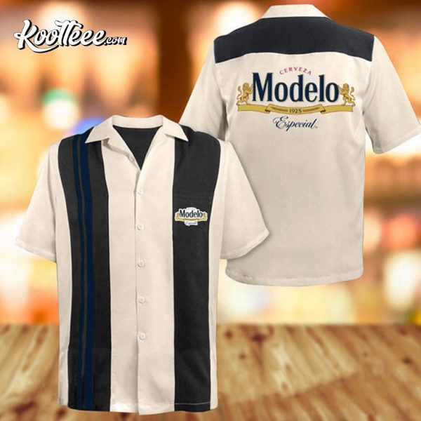 Modelo Beer Vintage Beige Hawaiian Shirt