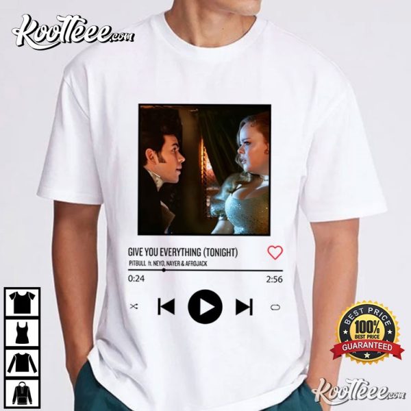 Bridgerton Colin And Penelope Carriage Scene Pitbull Spotify T-Shirt