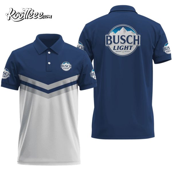 Busch Light Beer Blue Polo Shirt