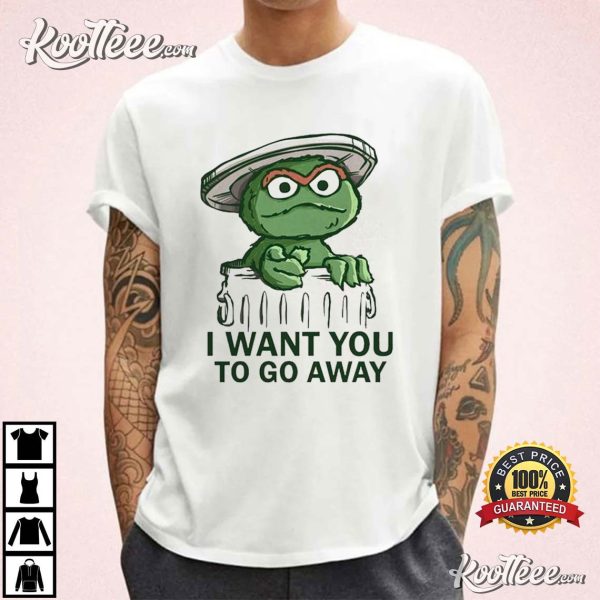 Oscar The Grouch I Want You To Go Away Uncle Sam Style T-Shirt