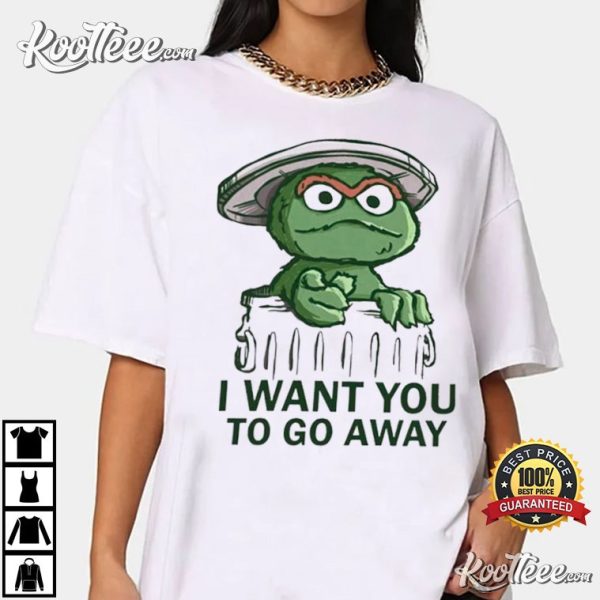 Oscar The Grouch I Want You To Go Away Uncle Sam Style T-Shirt