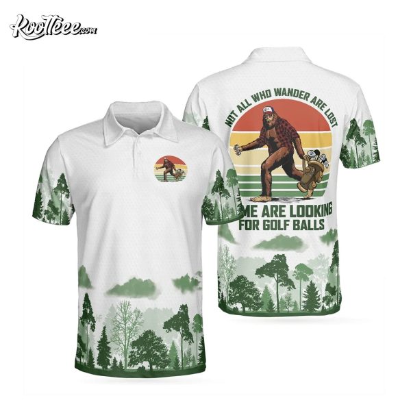 Big Foot Looking For Golf Balls Polo Shirt