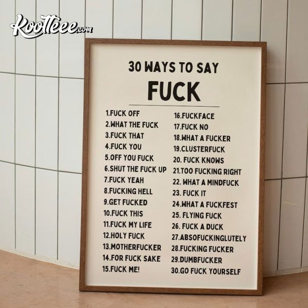 30 Ways To Say Fuck Poster