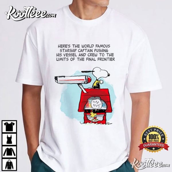 Snoopy Here’s The World Famous Starship Captain T-Shirt