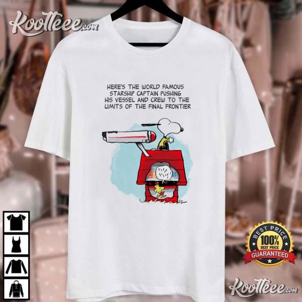 Snoopy Here’s The World Famous Starship Captain T-Shirt