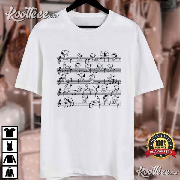 Snoopy Music Sheet T-Shirt