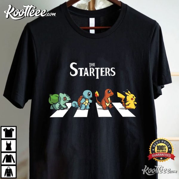 The Starters Pokemon Abbey Road T-Shirt