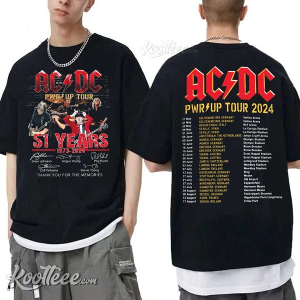 ACDC 51 Years Anniversary Power Up Tour 2024 T-Shirt