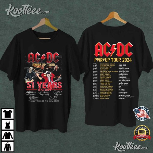 ACDC 51 Years Anniversary Power Up Tour 2024 T-Shirt